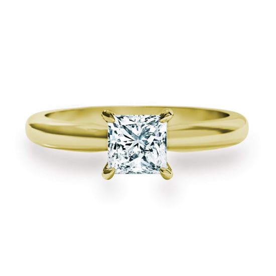 Verlobungsring mit Diamant im Prinzessschliff, Bild vergrößern 1