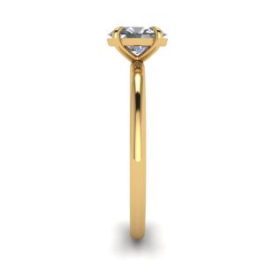 Klassischer ovaler Diamant-Solitärring aus Gelbgold - Foto 2