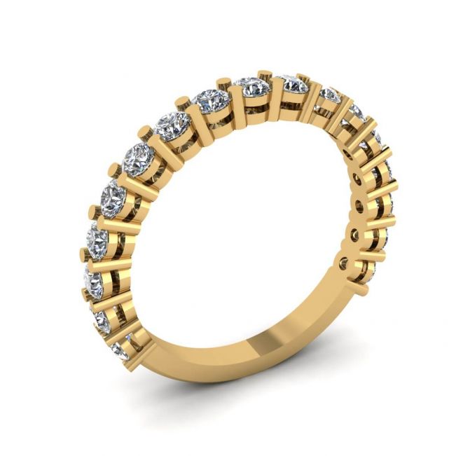 Ring mit 17 Diamanten aus 18 Karat Gelbgold - Foto 3