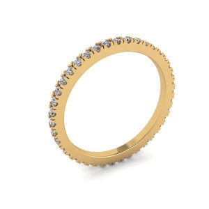 Klassischer, zierlicher Diamant-Eternity-Ring aus 18 Karat Gelbgold - Foto 3