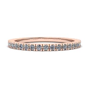 Klassischer, zierlicher Diamant-Eternity-Ring aus 18 Karat Roségold