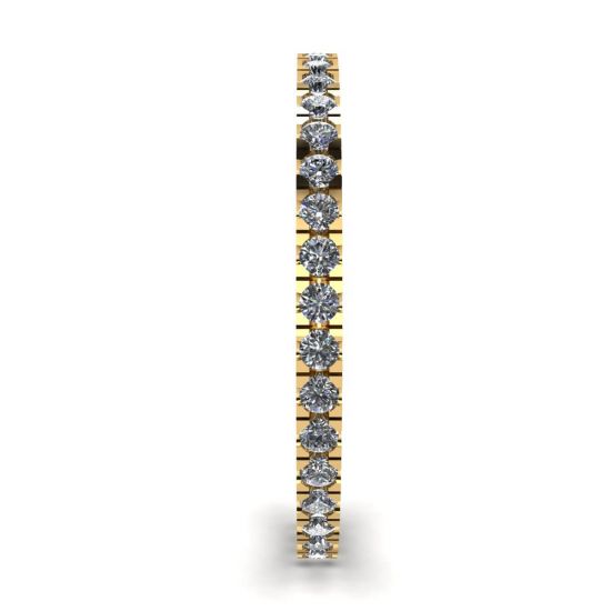 Klassischer, zierlicher Diamant-Eternity-Ring aus 18 Karat Gelbgold, More Image 1