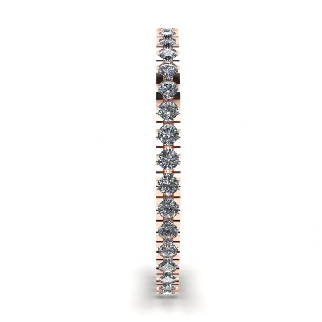 Klassischer, zierlicher Diamant-Eternity-Ring aus 18 Karat Roségold - Foto 2