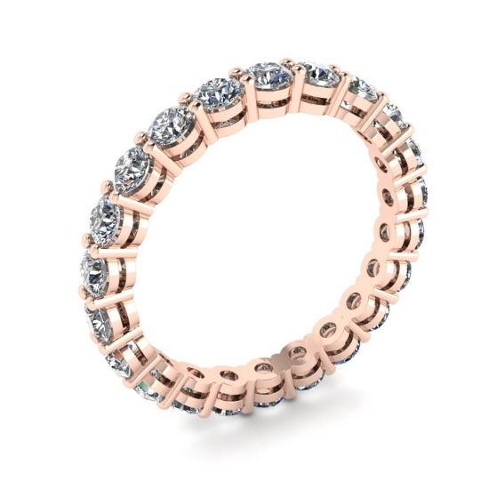 Klassischer 3 mm Diamant-Eternity-Ring aus Roségold,  Bild vergrößern 4