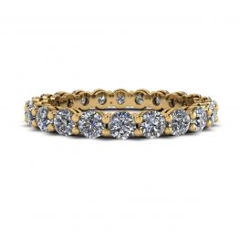 Klassischer 3 mm Diamant-Eternity-Ring aus Gelbgold Klassischer 3 mm Diamant-Eternity-Ring aus Gelbgold