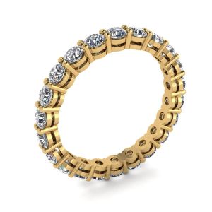Klassischer 3 mm Diamant-Eternity-Ring aus Gelbgold - Foto 3