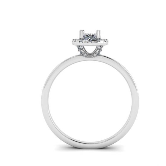 Ovaler Diamant-Halo-Verlobungsring,  Bild vergrößern 2