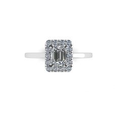 Ovaler Diamant-Halo-Halo-Verlobungsring
