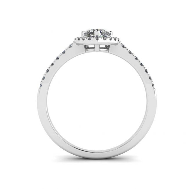 Herz-Diamant-Halo-Halo-Verlobungsring - Foto 1