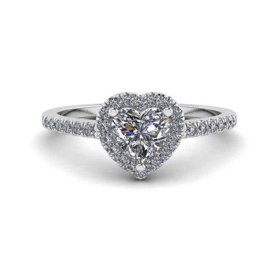 Herz-Diamant-Halo-Halo-Verlobungsring, Bild 1