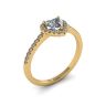 Herz-Diamant-Halo-Verlobungsring aus Gelbgold, Bild 4