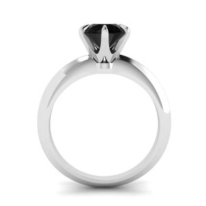 Verlobungsring mit 1 Karat schwarzem Diamant - Foto 1
