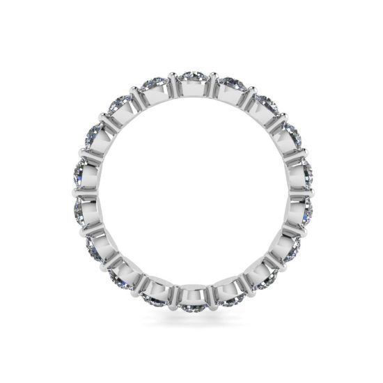 3 mm Diamant-Eternity-Ring mit geteilter Krappe, More Image 0