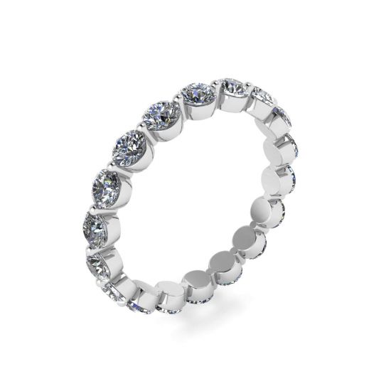 3 mm Diamant-Eternity-Ring mit geteilter Krappe,  Bild vergrößern 4