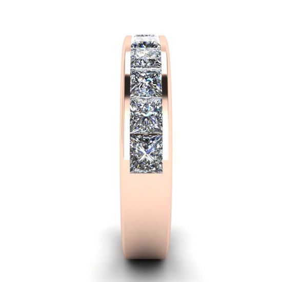 Eternity-Diamantring im Princess-Schliff aus Roségold,  Bild vergrößern 3