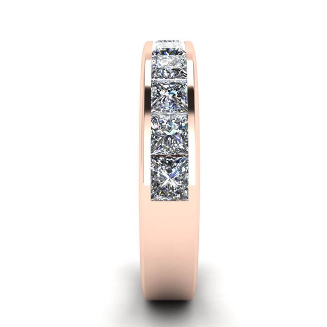 Eternity-Diamantring im Princess-Schliff aus Roségold - Foto 2
