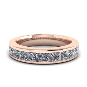 Eternity-Diamantring im Princess-Schliff aus Roségold