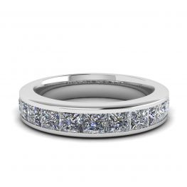 Eternity-Diamantring im Princess-Schliff aus Weißgold