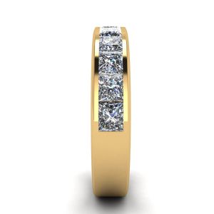 Eternity-Diamantring im Princess-Schliff aus Gelbgold - Foto 2