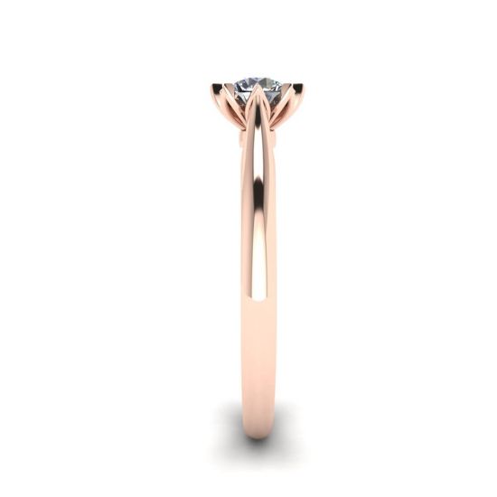 Lotus-Diamant-Verlobungsring aus Roségold, More Image 1