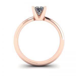 Ring aus Roségold mit Diamant im Prinzessschliff - Foto 1