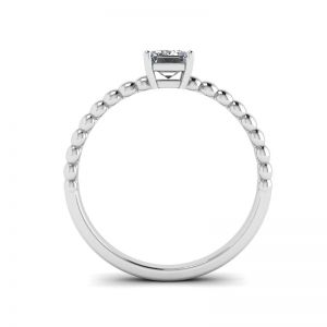 Bärtiger Ring mit Diamant im Smaragdschliff - Foto 1