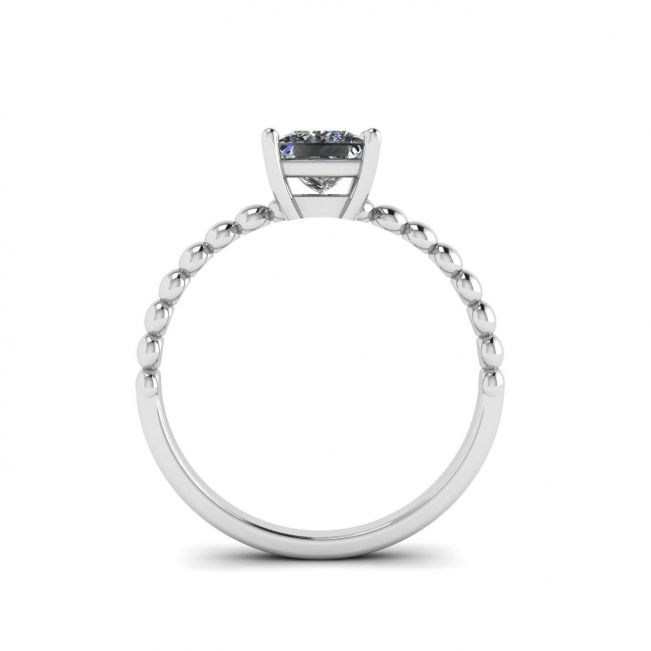 Bärtiger Ring mit Diamant im Prinzessschliff - Foto 1