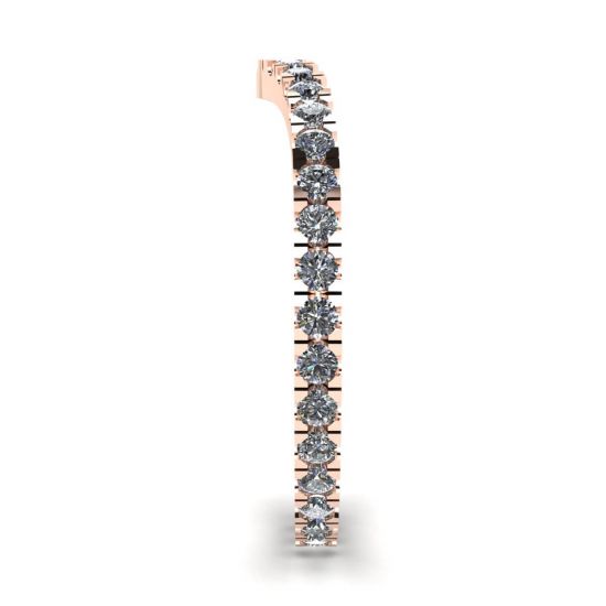 Geschwungenes Diamant-Eternity-Band aus Roségold,  Bild vergrößern 3