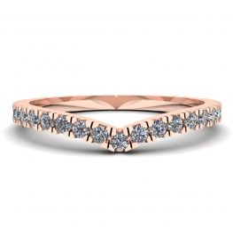 Geschwungenes Diamant-Eternity-Band aus Roségold