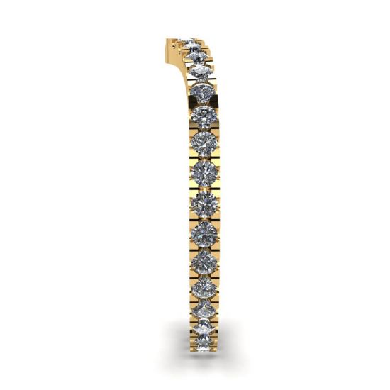Geschwungener Diamant-Ewigkeitsring aus Gelbgold, More Image 1