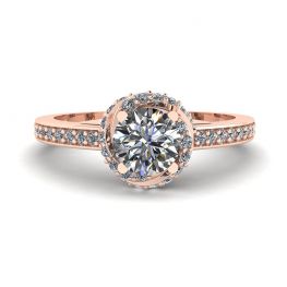 Roségoldring mit Diamanten