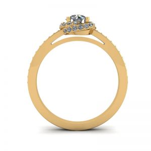 Goldener Ring mit Diamanten - Foto 1