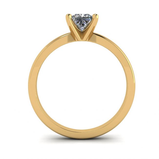 Verlobungsring aus gemischtem Gold mit Prinzessinnendiamant - Foto 1