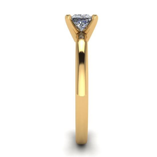 Verlobungsring aus gemischtem Gold mit Prinzessinnendiamant, More Image 1