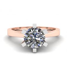 Diamantring aus 18 Karat Roségold zur Verlobung