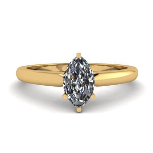 6-Krappen-Marquise-Diamantring aus 18 Karat Gelbgold