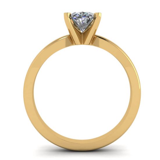 Ovaler Diamantring aus 18 Karat Gelbgold, More Image 0
