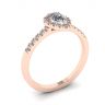 Halo-Diamant-Ring in Birnenform aus 18 Karat Roségold, Bild 4