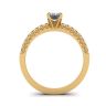 Ring aus 18-karätigem Gelbgold mit Diamant im Smaragdschliff, Bild 2