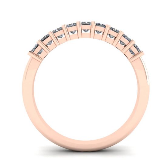 Ring mit 9 quadratischen Prinzessinnendiamanten aus Roségold,  Bild vergrößern 2