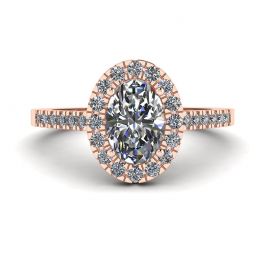 Ovaler Diamantring aus Roségold
