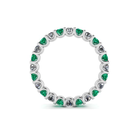 Eternity-Ring mit Smaragden und Diamanten, More Image 0