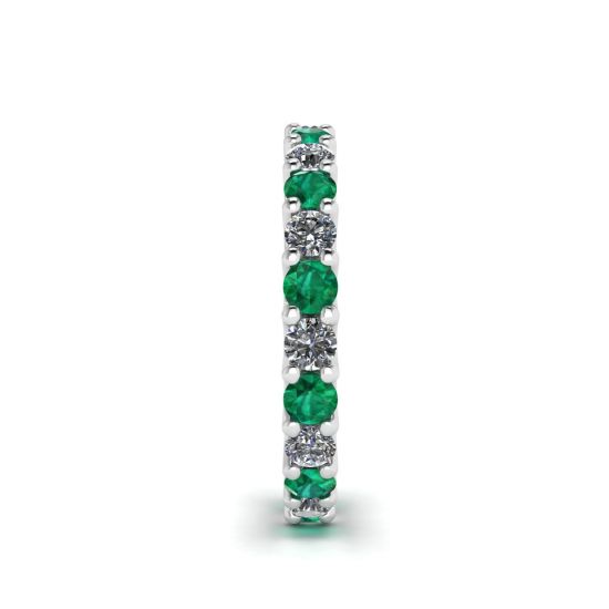 Eternity-Ring mit Smaragden und Diamanten,  Bild vergrößern 3