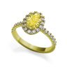 1,13 ct ovaler gelber Diamantring mit Halo-Gelbgold, Bild 3