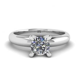 Solitär-Diamantring in V-Form