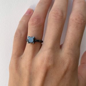 Schwarzer Diamant-Ring mit schwarzem Rhodium - Foto 5