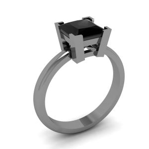 Schwarzer Diamant-Ring mit schwarzem Rhodium - Foto 3
