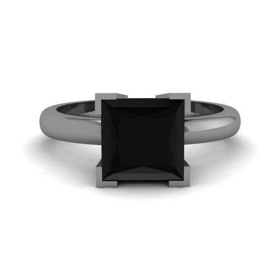Schwarzer Diamant-Ring mit schwarzem Rhodium
