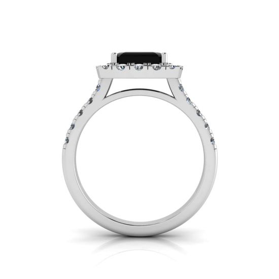 Prinzessin-Ring mit schwarzem Diamant, More Image 0