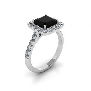 Prinzessin-Ring mit schwarzem Diamant - Foto 3